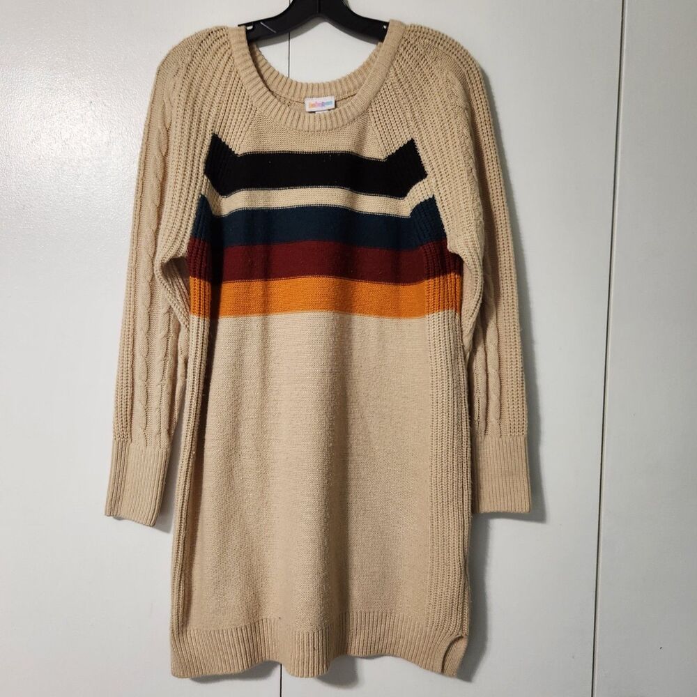 Lularoe Lauren Sweater Dress Size S Beautiful Print